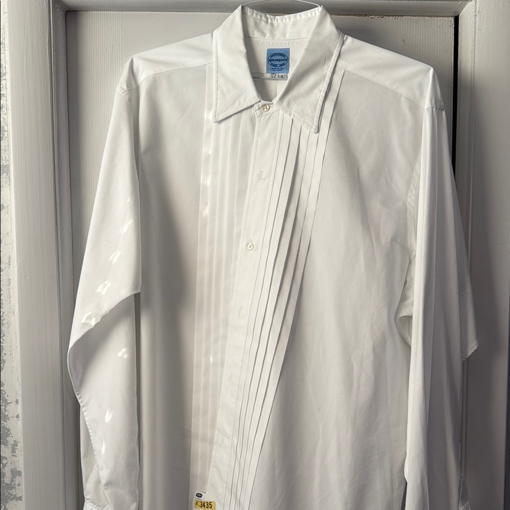 Classic White Men's Dress Shirt